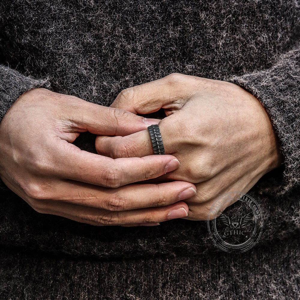 Dragon Spine Stainless Steel Ring