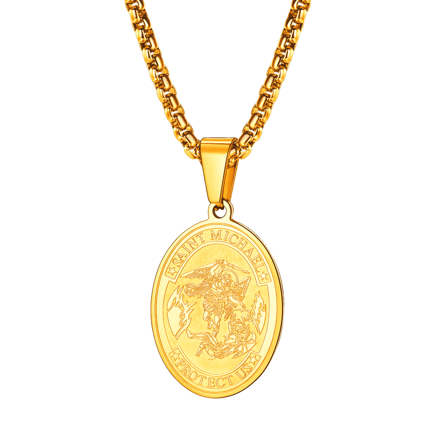 Archangel Michael Medal Pendant Necklace