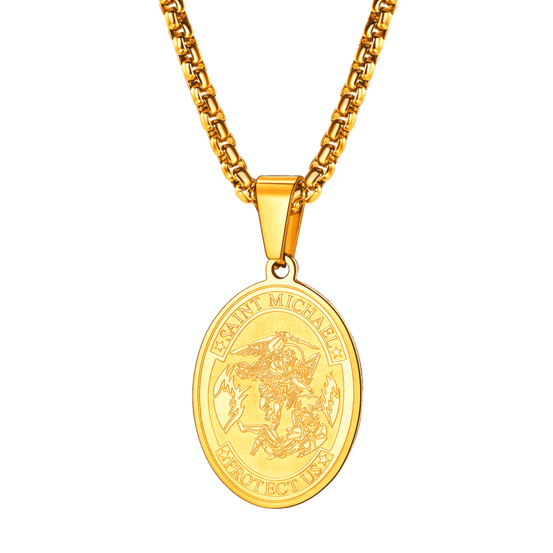 Archangel Michael Medal Pendant Necklace