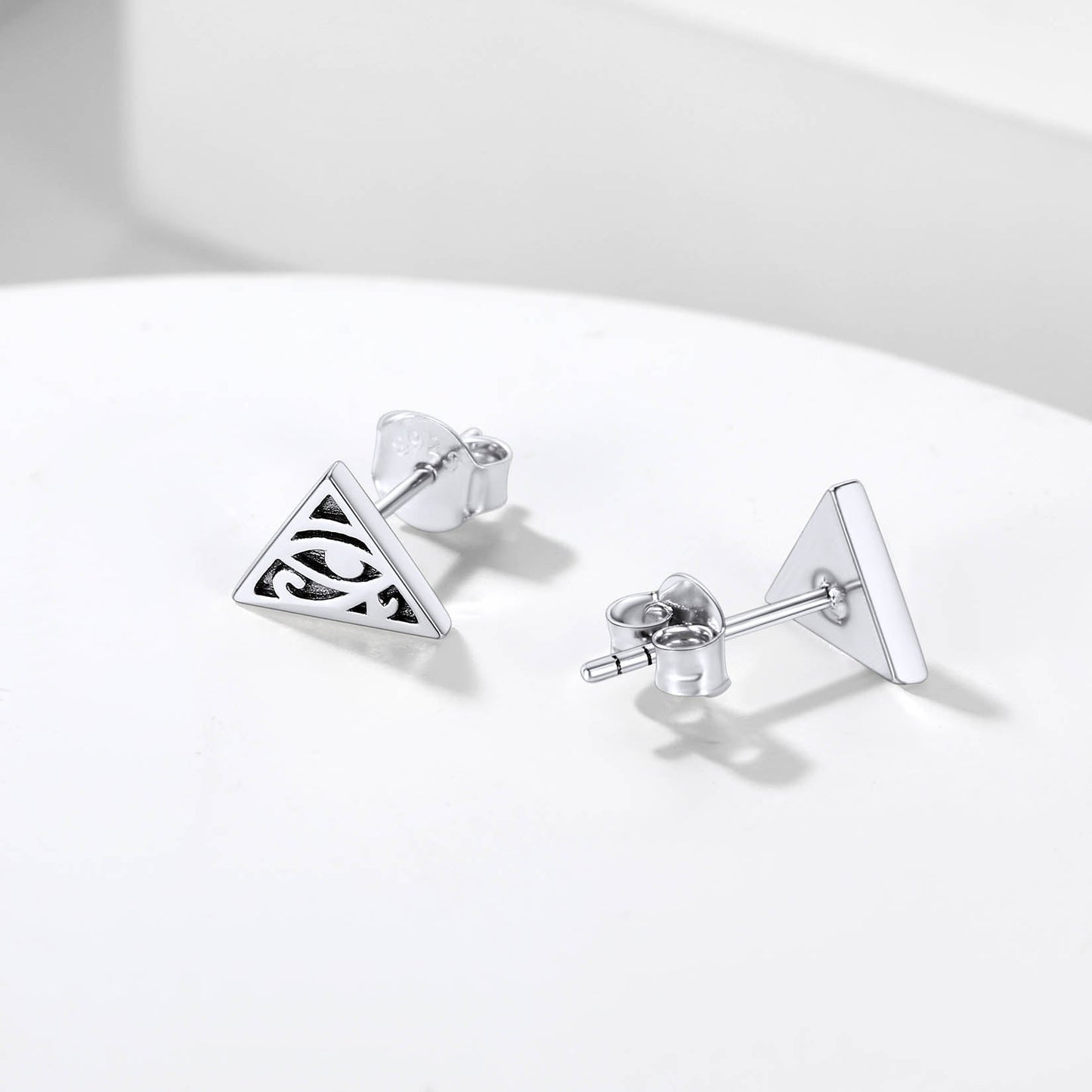 Sterling Silver Eye of Ra Stud Earrings for