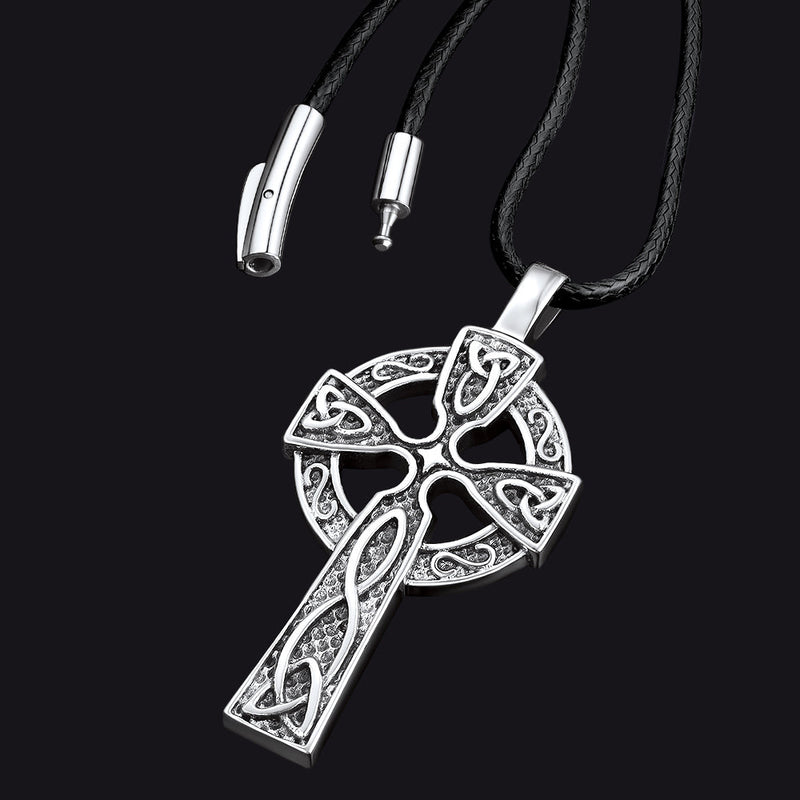 Large Celtic Cross Necklace Pendant for