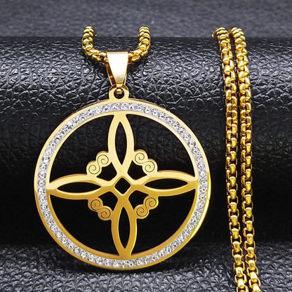 Shielding Spell: Enchanted Crystal Witches' Knot Talisman