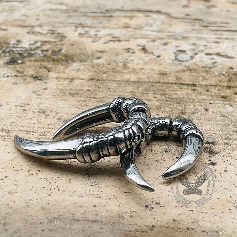 Eagle Claw Stainless Steel Stud Earrings