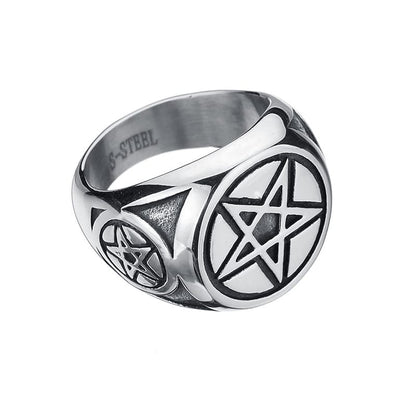 Triple Pentacle Guardian Ring