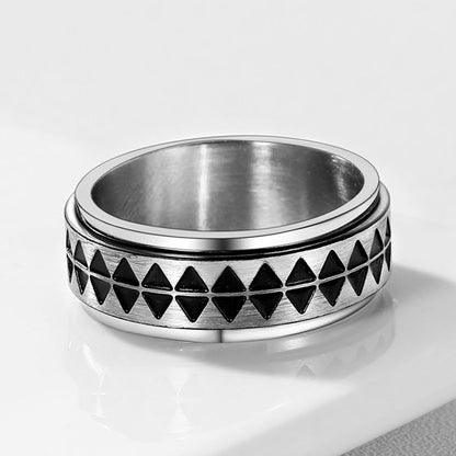 Faithheart Unique Triangle Anxiety Ring Stainless Steel