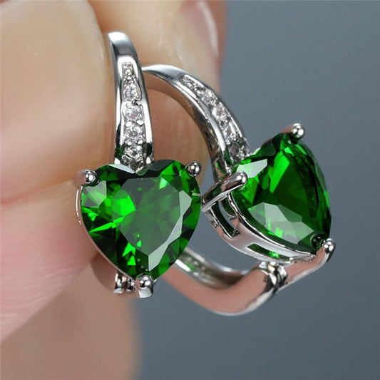 Enchanted Heart-shaped Diamond Earrings