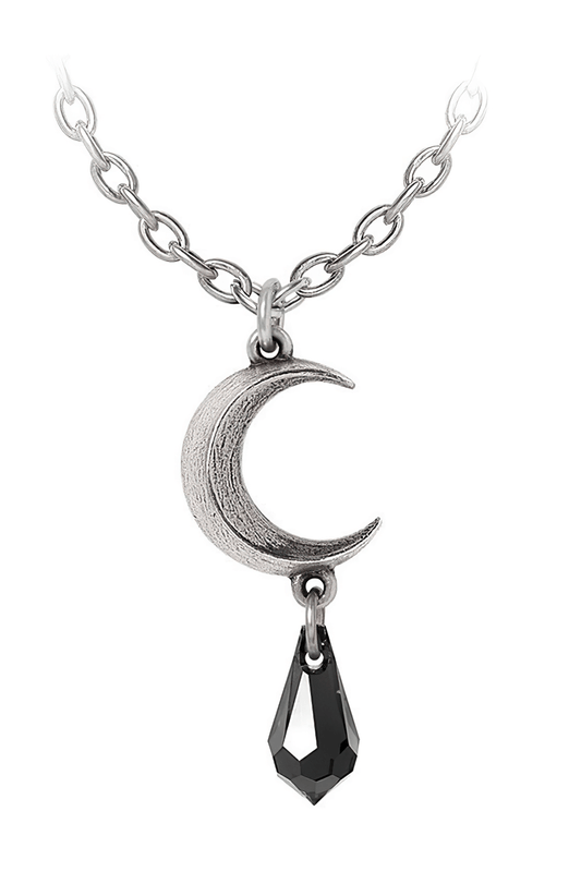 Tears of the Moon Black Pendant Necklace