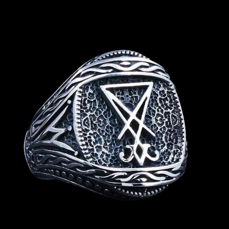 Enchanted Lucifer Seal of Satan Signet Ring