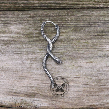 Entwined Snake Stainless Steel Hoop Earrings
