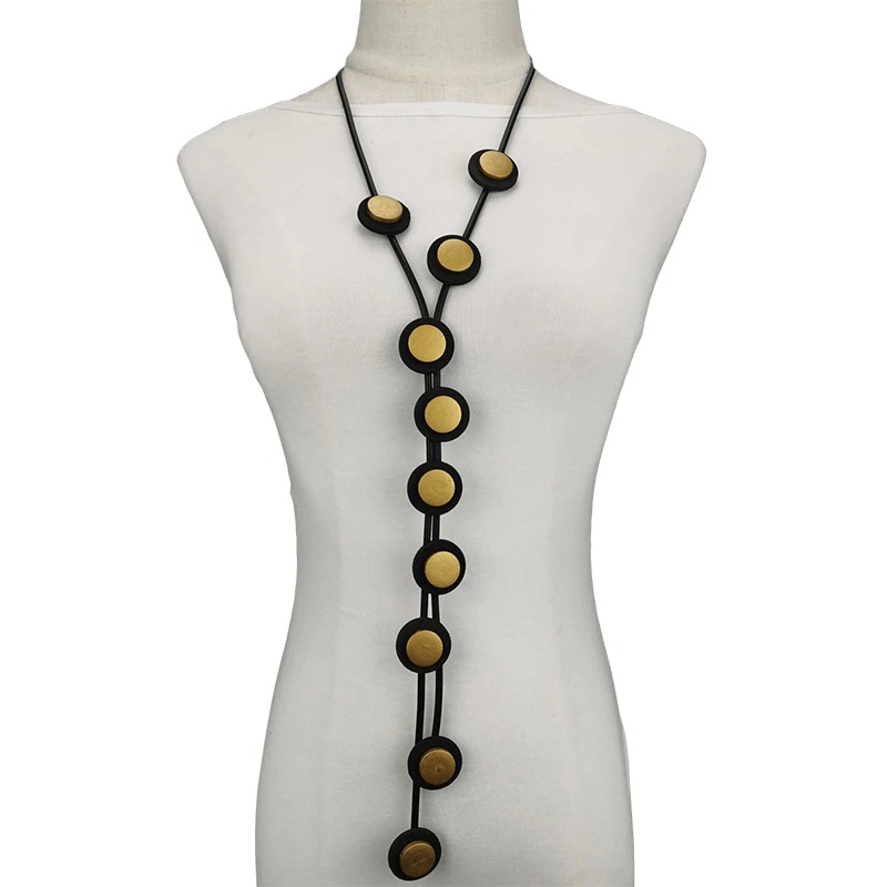 Long Pendant Necklaces for / Gothic Rubber Handmade Necklaces