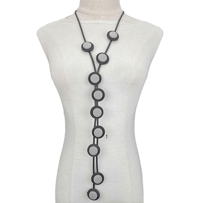 Long Pendant Necklaces for / Gothic Rubber Handmade Necklaces