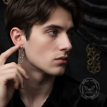 Exaggerated Horror Skeleton Gothic Alloy Drop Earrings