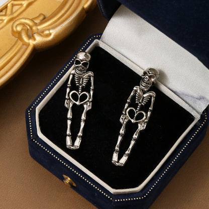 Exaggerated Horror Skeleton Gothic Alloy Drop Earrings