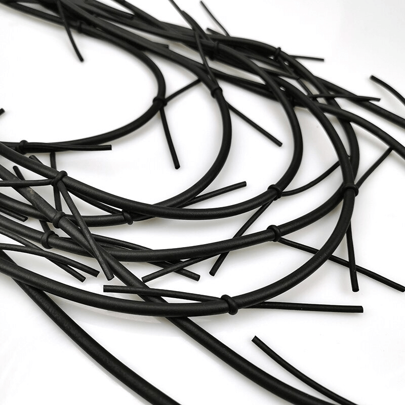 Exquisite Long Black Necklace for / Gothic Punk Silicone Female Accessories