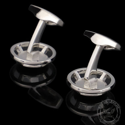 Exquisite Eye Brass Whale Back Cufflinks