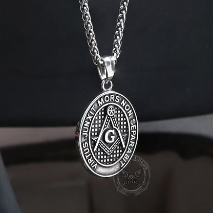 Ag Eye of Providence Stainless Steel Masonic Pendant