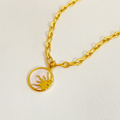 Moon and Sun Celestial Necklace