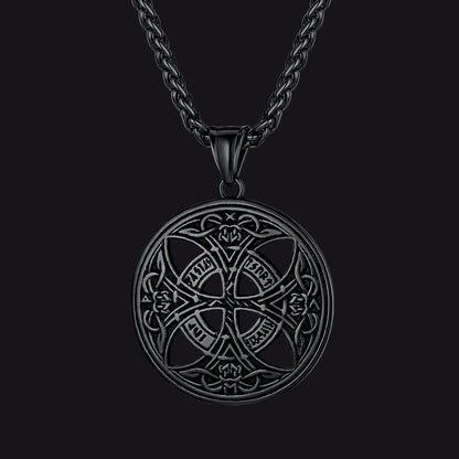 Viking Celtic Love Knot Necklace With Rune