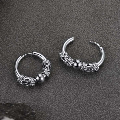 Punk Dragon Totem Huggie Hoop Earrings for
