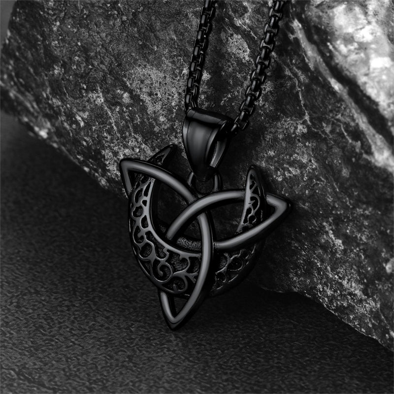 Celtic Knot Moon Goddess Necklace for
