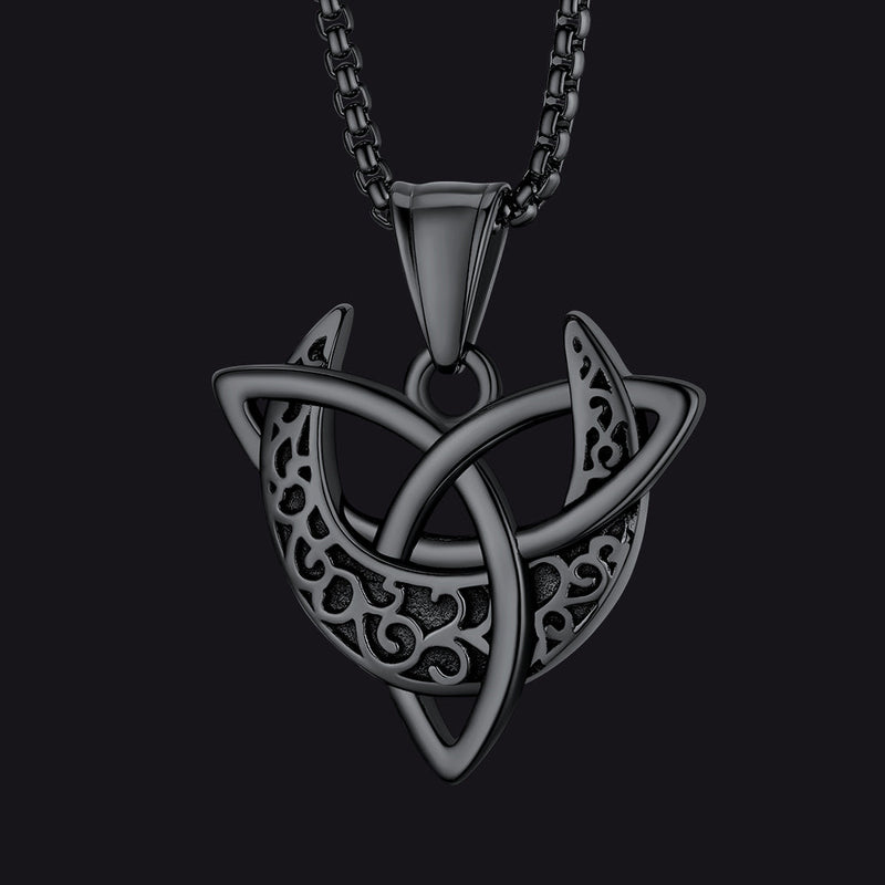 Celtic Knot Moon Goddess Necklace for