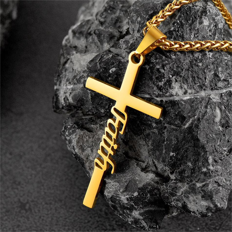Christian Faith Cross Necklace Pendant for