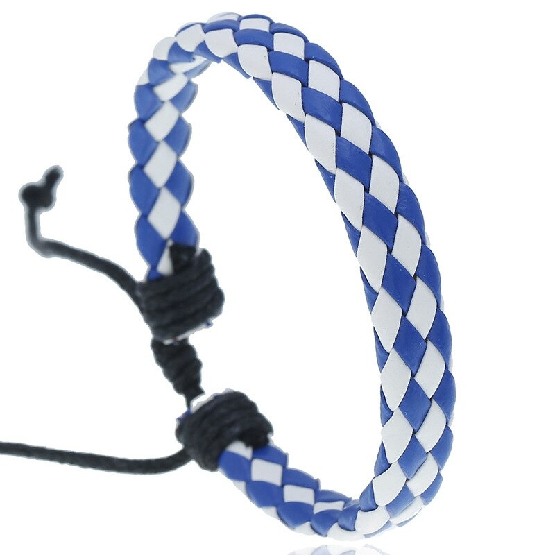 Braided Leather Bracelet in Punk Style / Handmade Bracelets