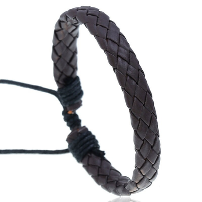 Braided Leather Bracelet in Punk Style / Handmade Bracelets