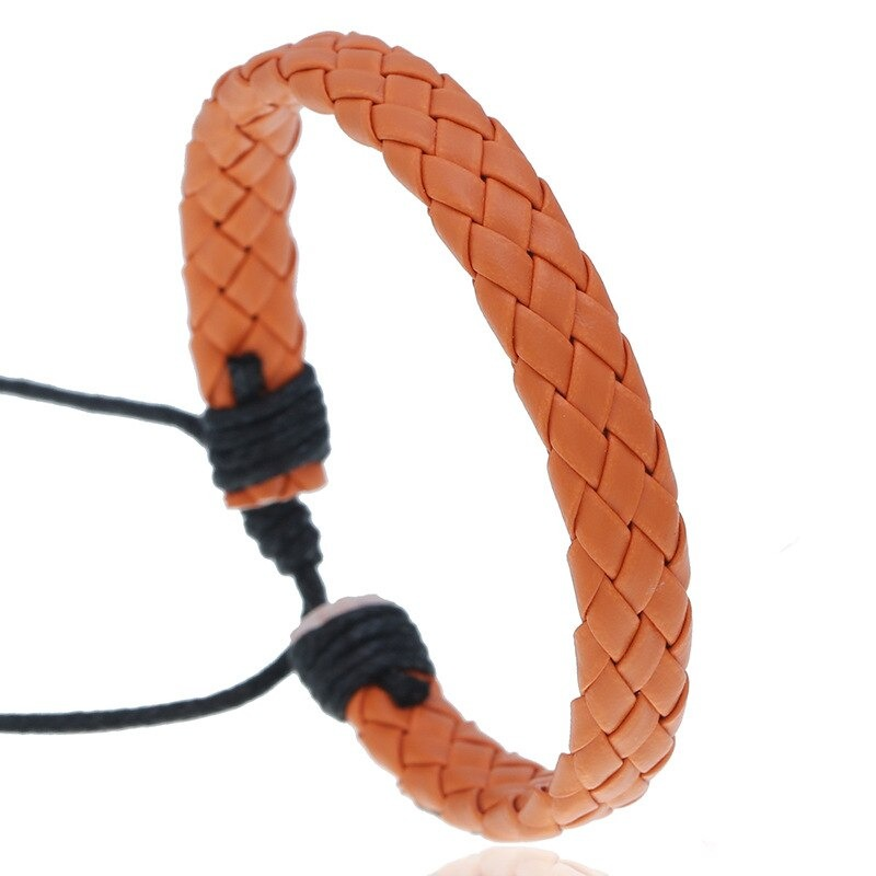 Braided Leather Bracelet in Punk Style / Handmade Bracelets