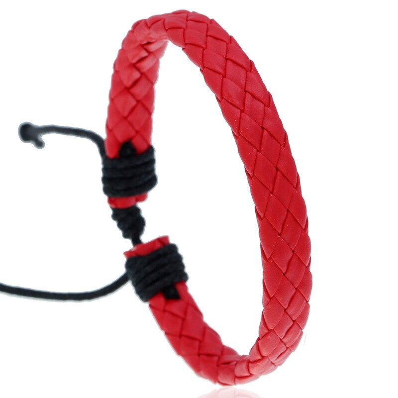 Braided Leather Bracelet in Punk Style / Handmade Bracelets