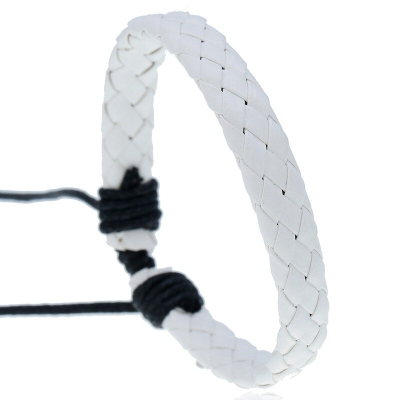 Braided Leather Bracelet in Punk Style / Handmade Bracelets