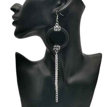 Long Drop Earrings for / Handmade Rubber Jewelry / Accessories