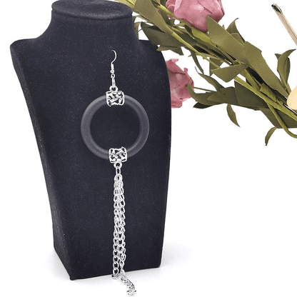 Long Drop Earrings for / Handmade Rubber Jewelry / Accessories