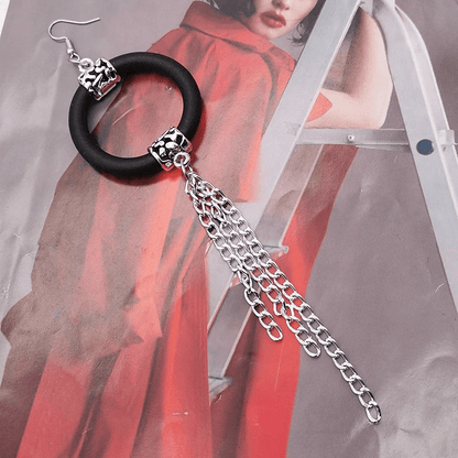 Long Drop Earrings for / Handmade Rubber Jewelry / Accessories