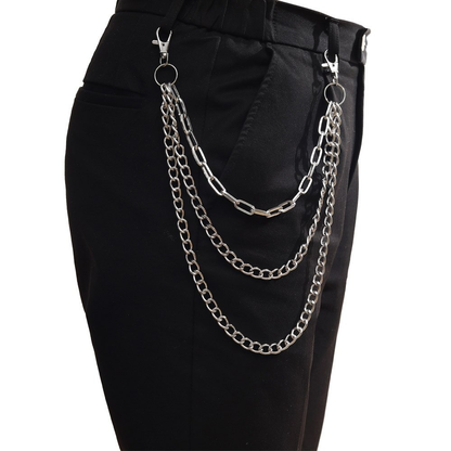 Punk Chains for Pants / Double Layer Chains Hook on Jeans