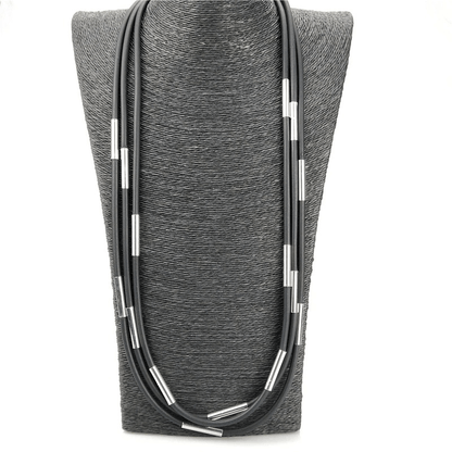 Rubber Necklace / Handmade Black Accessories in Gothic Style