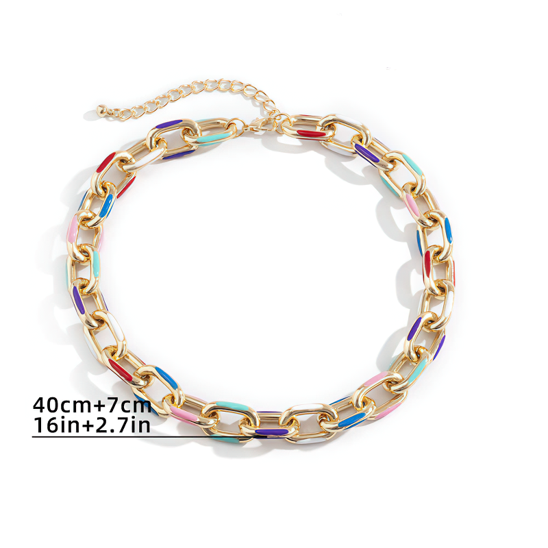 Chunky Aluminium Chain / Cool Clavicle Short Necklace