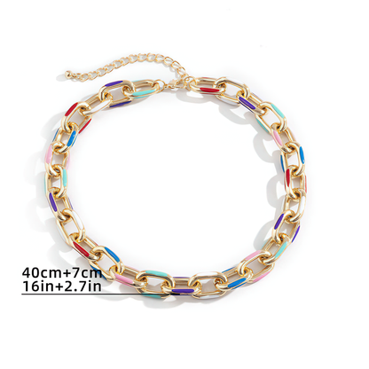 Chunky Aluminium Chain / Cool Clavicle Short Necklace
