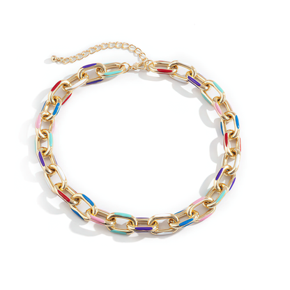 Chunky Aluminium Chain / Cool Clavicle Short Necklace
