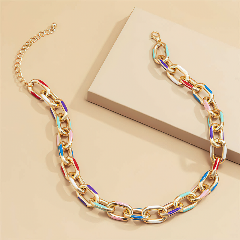 Chunky Aluminium Chain / Cool Clavicle Short Necklace