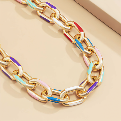 Chunky Aluminium Chain / Cool Clavicle Short Necklace