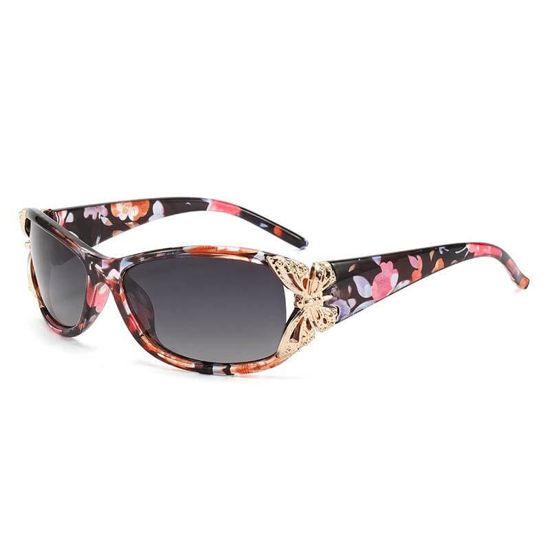 Butterfly Decorated Polarized Pc Sunglasses