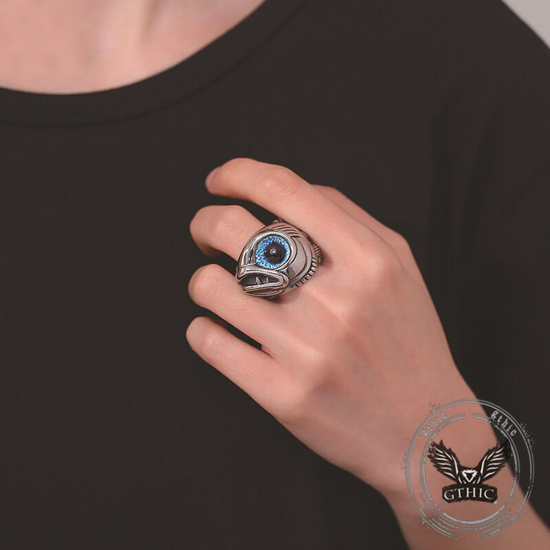 Fish Gem Eyes Stainless Steel Animal Ring