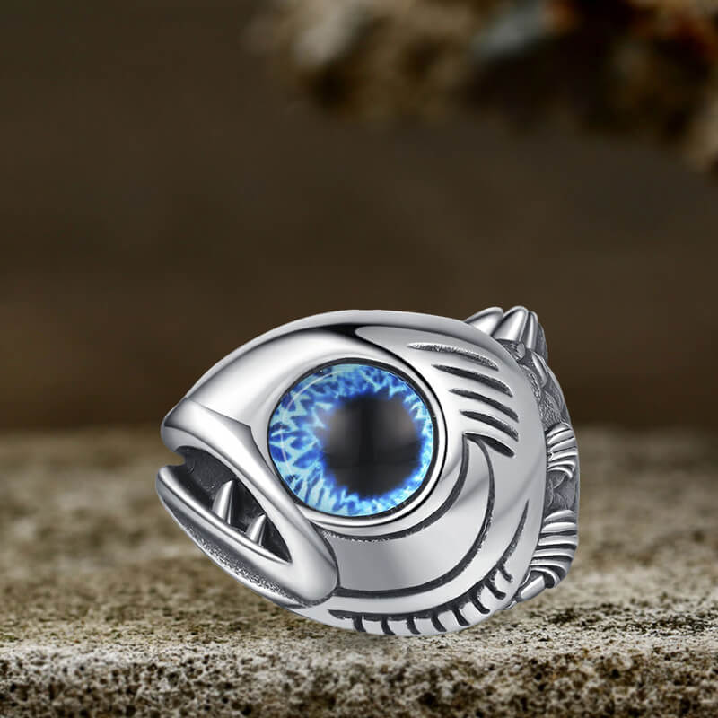 Fish Gem Eyes Stainless Steel Animal Ring
