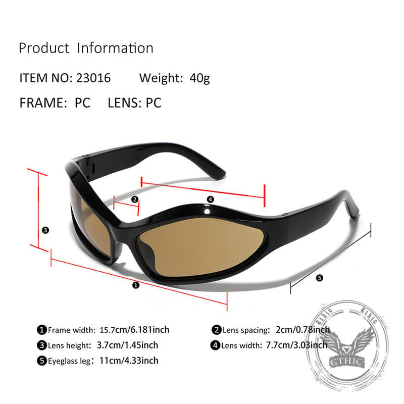 Future Style Y2k Uv-proof Pc Cycling Sunglasses