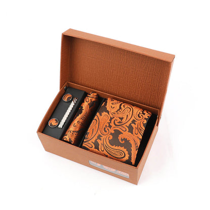 Jacquard Multicolor Print Tie Gift Box