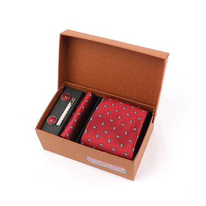 Jacquard Polka Dot Print Tie Gift Box