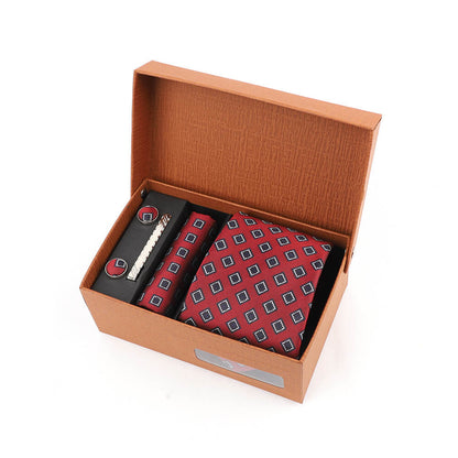 Jacquard Polka Dot Print Tie Gift Box