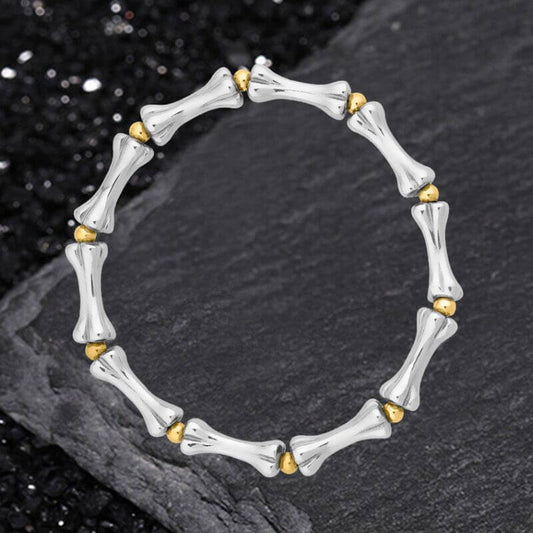 Skull Bone Polished Stainless Steel Bracelet