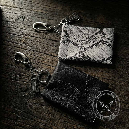 Snake Print Pu Leather Waist Wallet